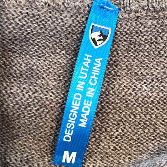 Kuhl Womens Medium Gray Merino Wool Blend Zip Front Long Sleeve Winter Cardigan - Picture 2 of 8